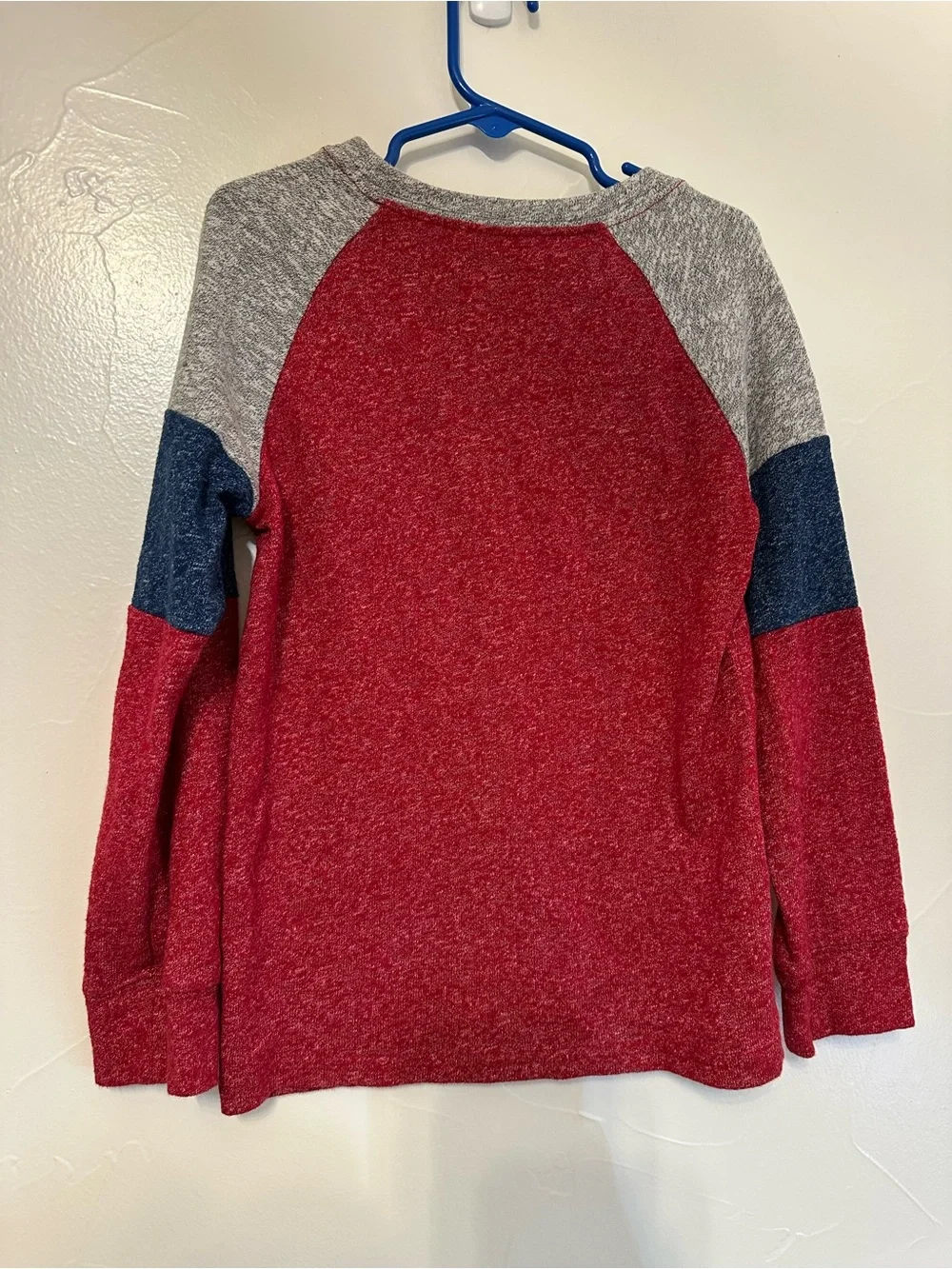 OshKosh B'gosh Red Heather Colorblock Crewneck Sweater